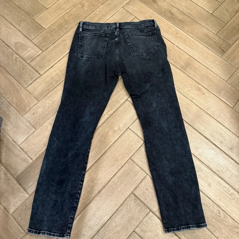 FRAME Jeans Mens 34 Blue black Organic Cotton Dark Wash L'Homme Skinny Stretch